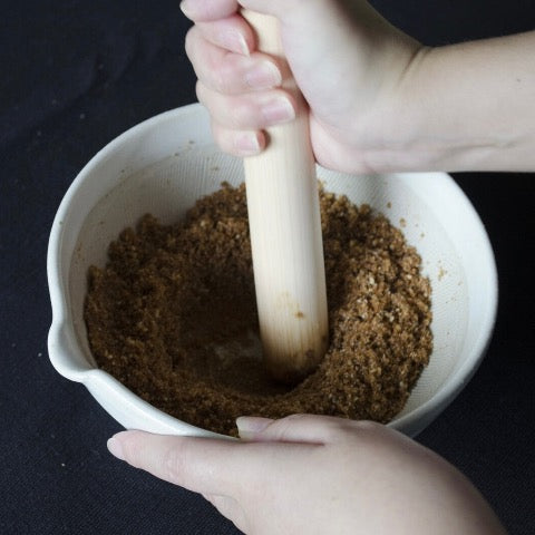 neutral white cream nestling Japanese mortars with lip
