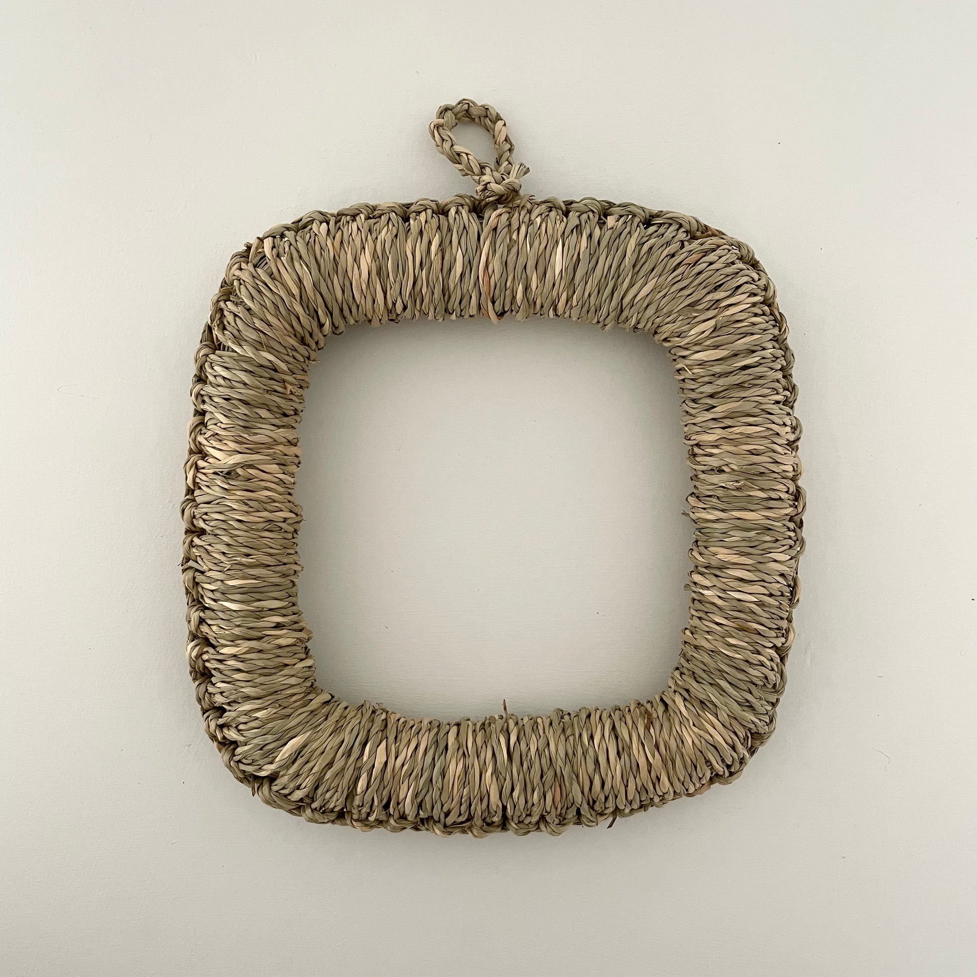 square natural rush grass pot stand trivet