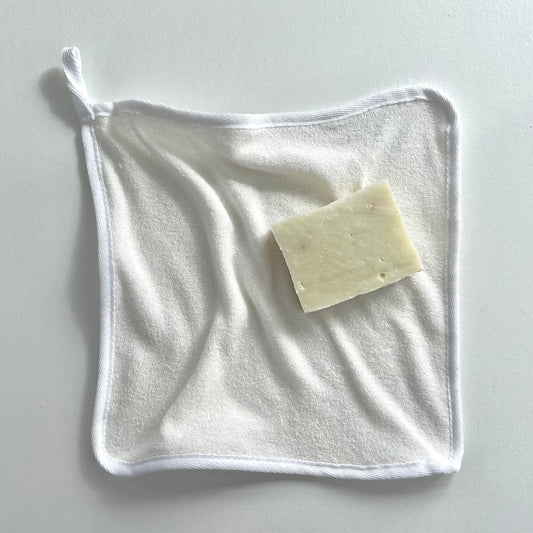 bamboo soft square baby or face washcloth