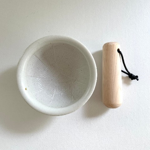 3.25 inch neutral white round Japanese mortar