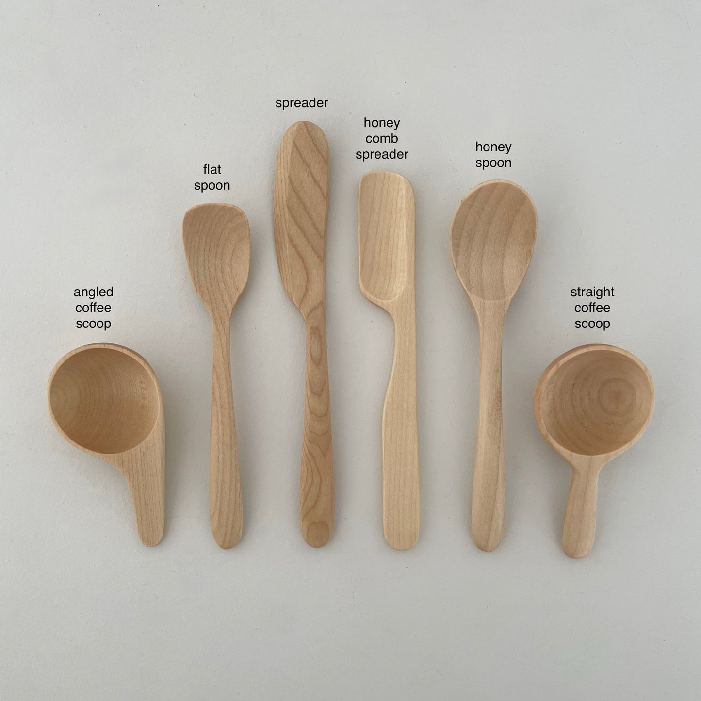maple wood honey dipper spoon
