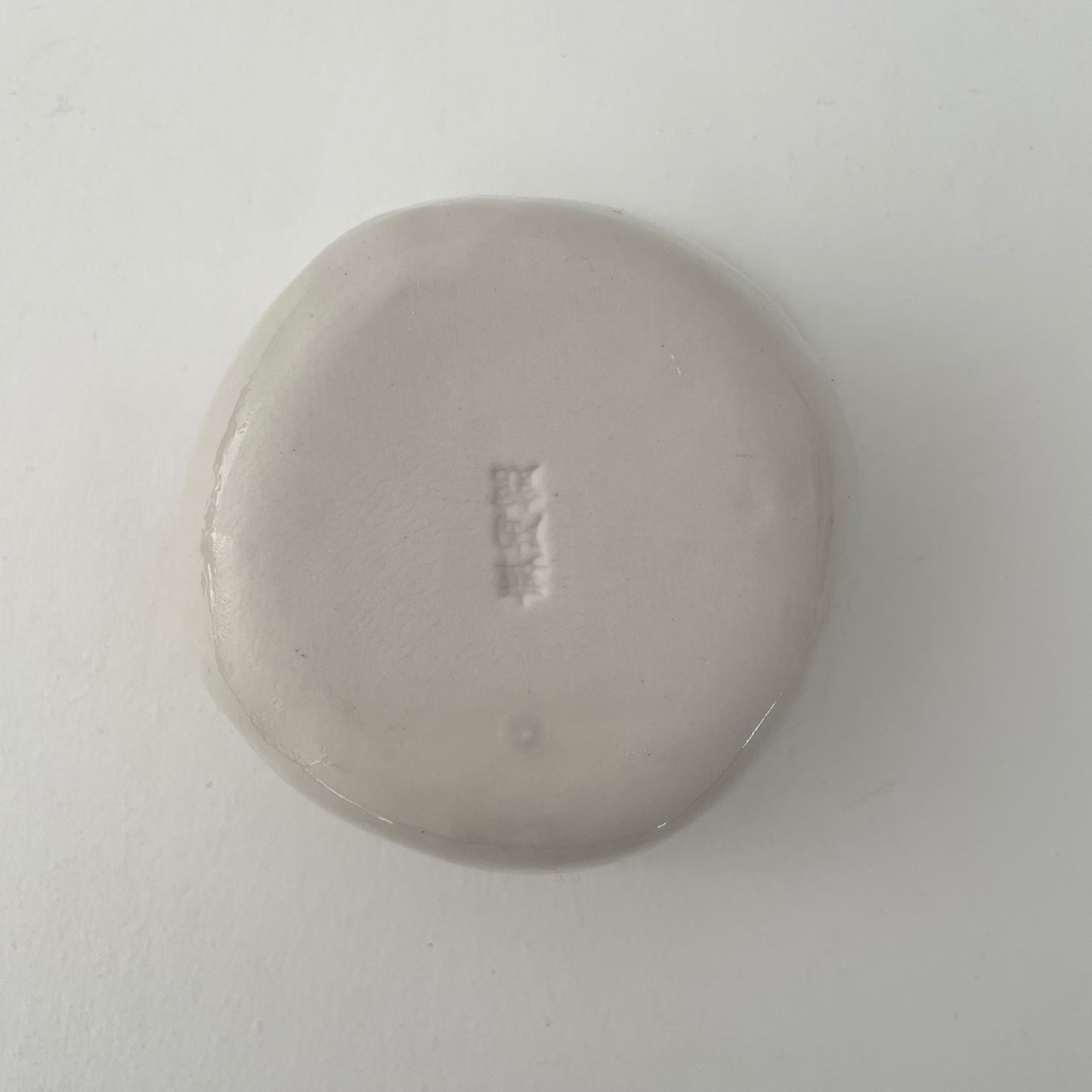cream and blue dot handmade Japanese ceramic small mini bowl