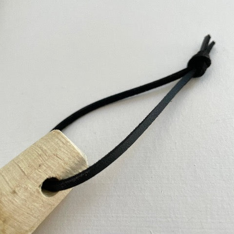 natural prickly ash wood Japanese twig pestles in 4 sizes with leather hanging loop