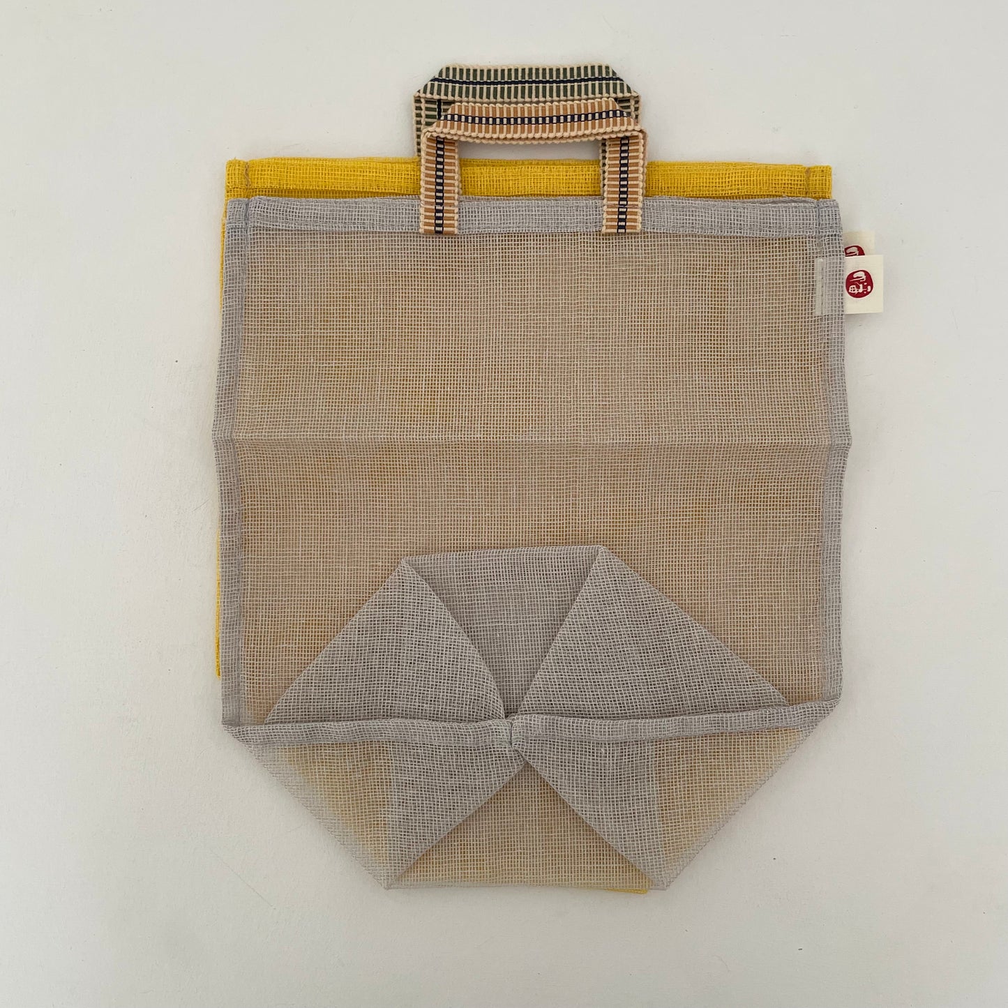 100% cotton net produce bags with handle - medium