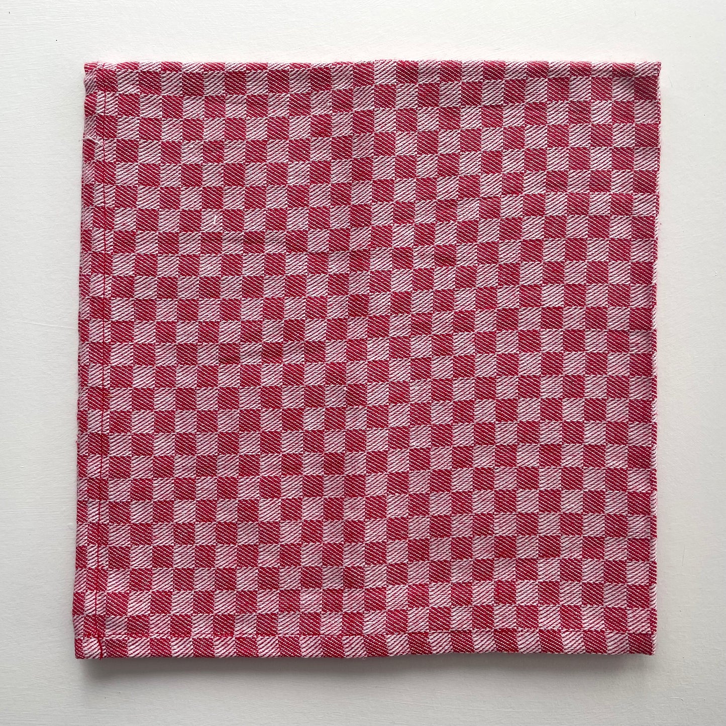 20 inch square handwoven check 100% cotton napkins - set of 4