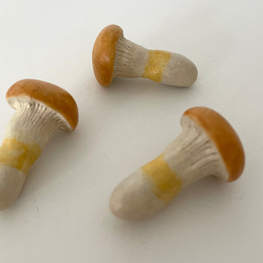 handmade ceramic mushroom chopstick knife or utensil rest