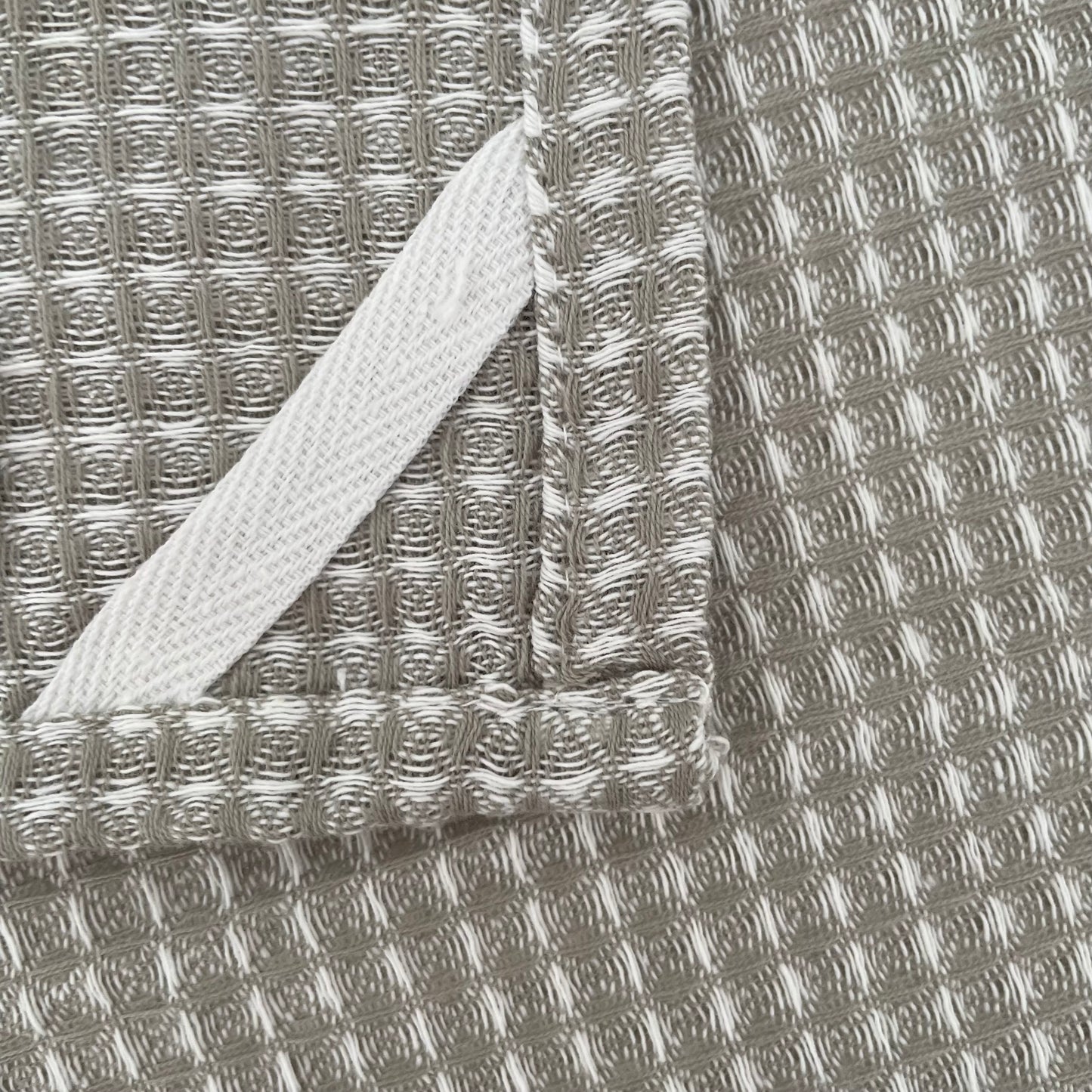 grey and white 100 percent cotton waffle weave square dishcloths set of 3