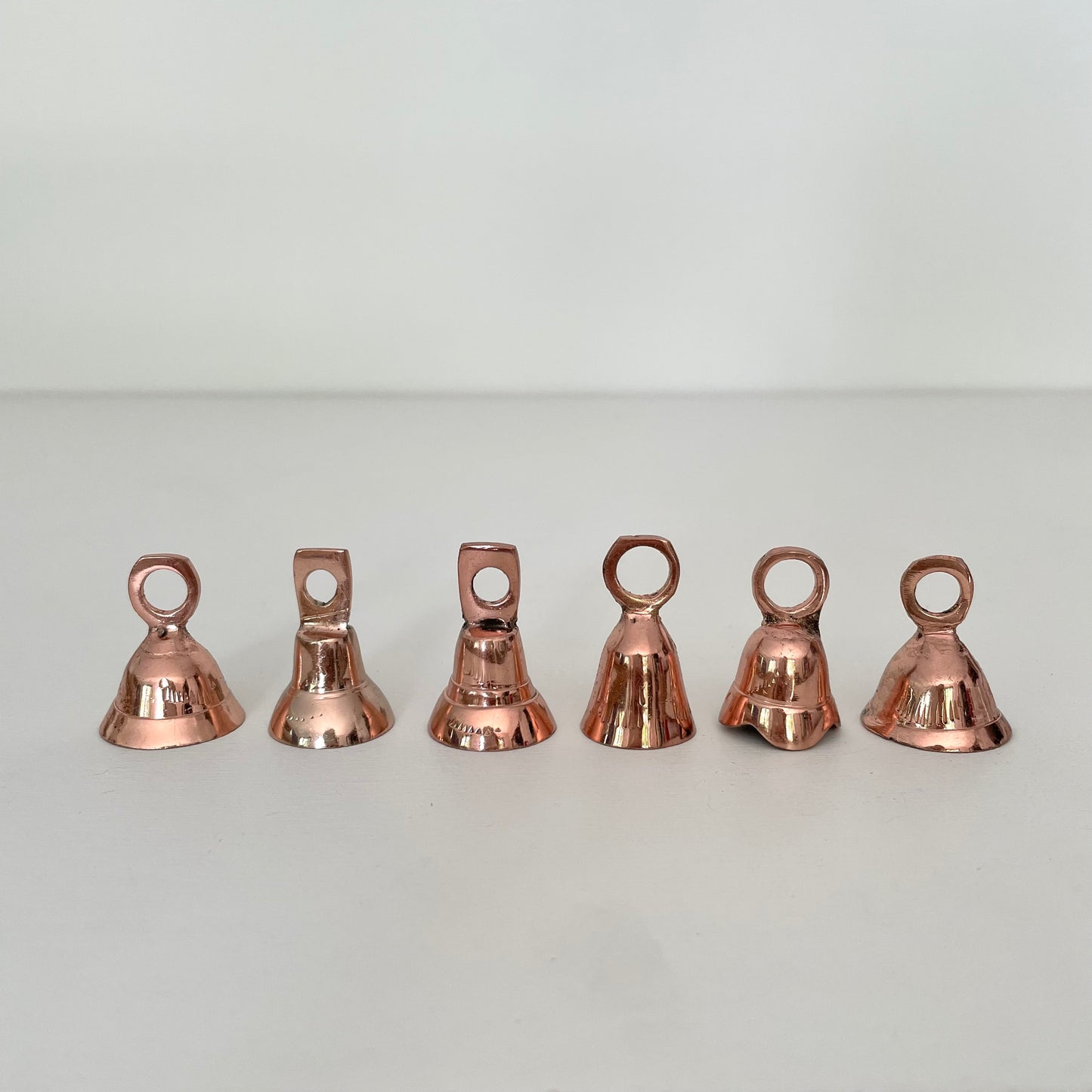 1 1/2" copper flared and tulip collector bells w/ metal striker