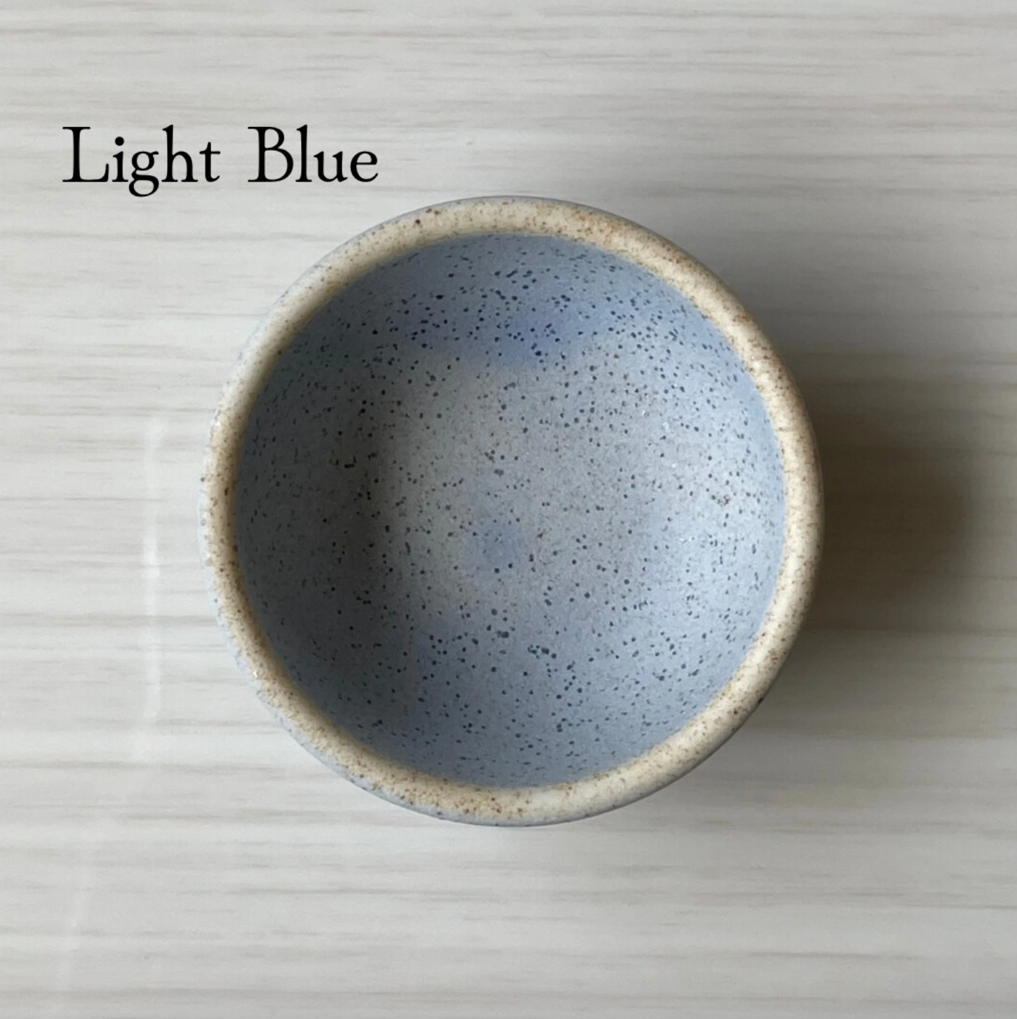 matte light blue 2" itty bitty handmade ceramic Japanese condiment bowls or ring dish