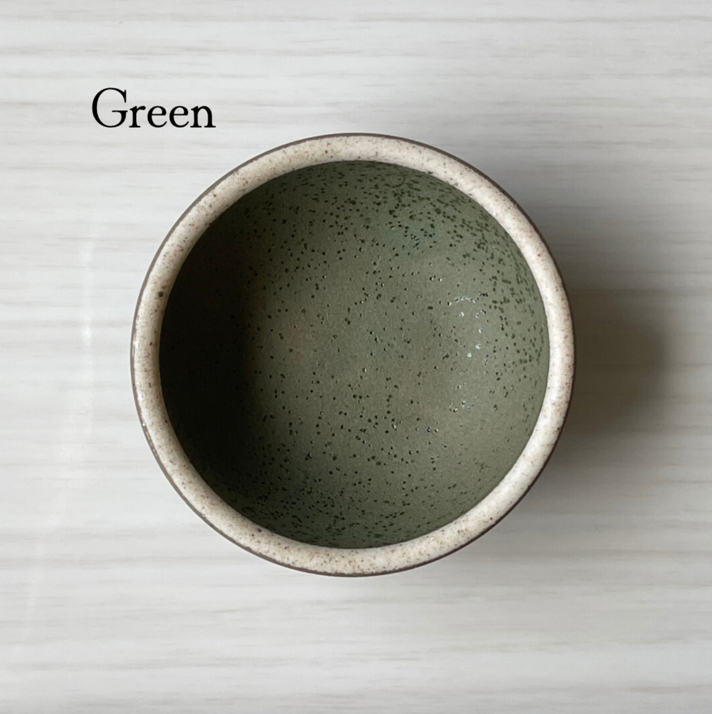 matte green 2" itty bitty handmade ceramic Japanese condiment bowls or ring dish