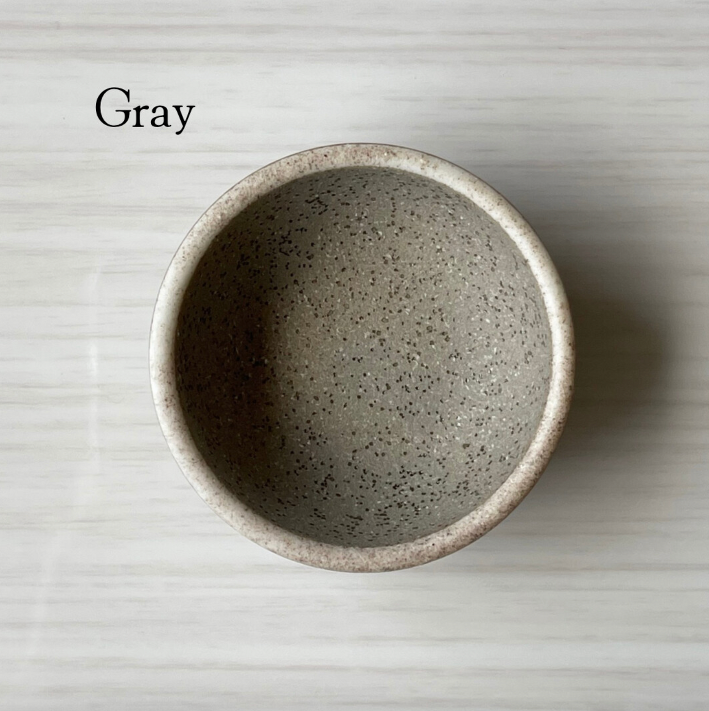 matte gray 2" itty bitty handmade ceramic Japanese condiment bowls or ring dish