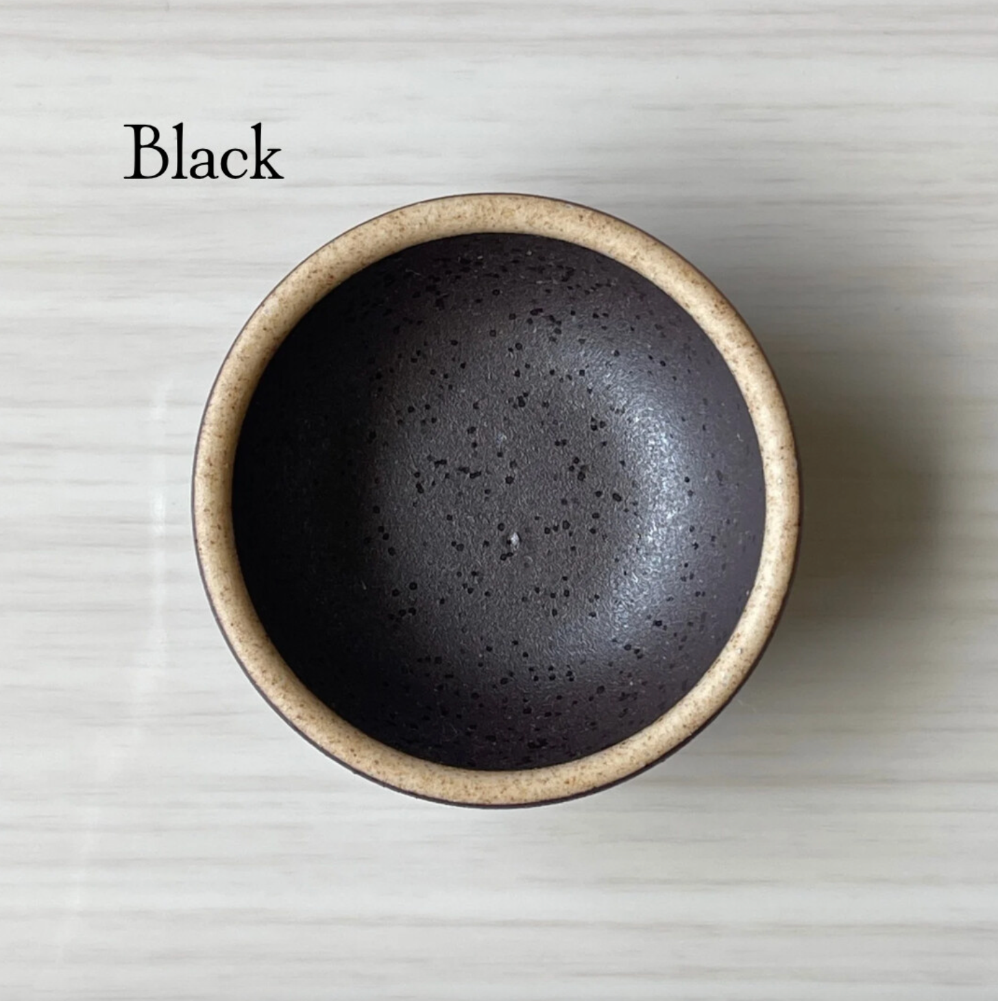 matte black 2" itty bitty handmade ceramic Japanese condiment bowls or ring dish