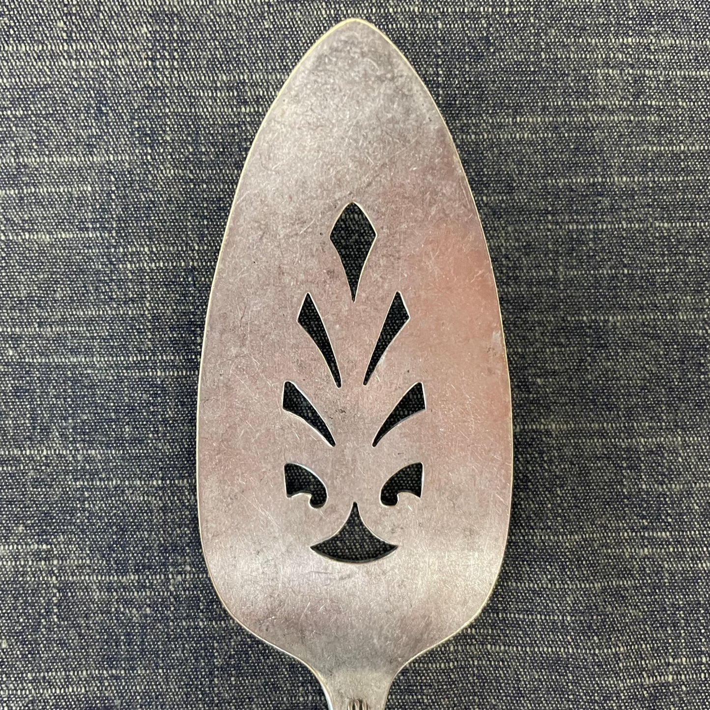 antique silver pie or cake server for serving or prop photography
