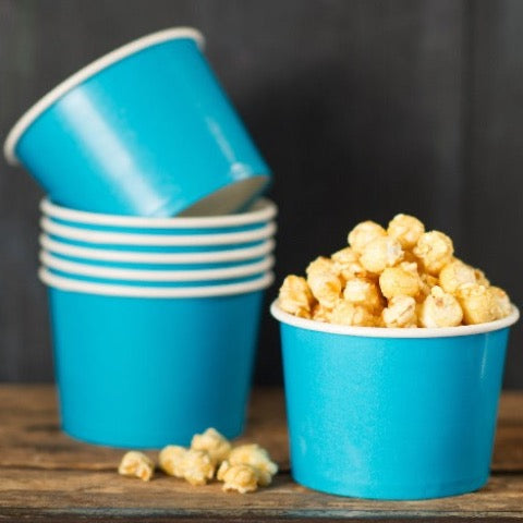 16 ounce solid blue paper ice cream cups party supplies