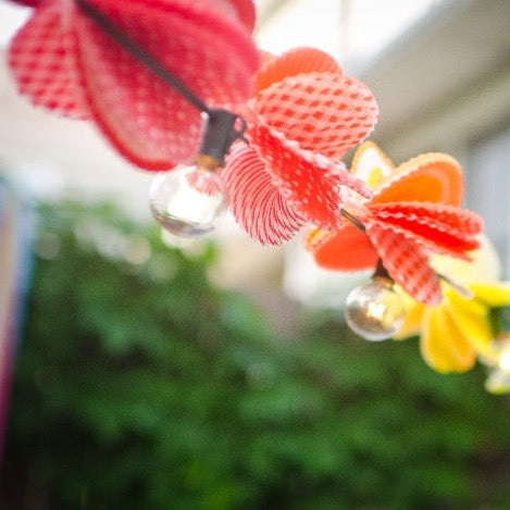 make your own DIY paper cupcake liner garland for a kids party