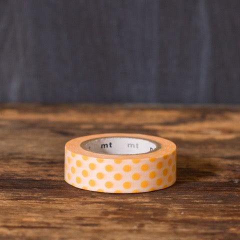 orange and white polka dot patterned masking tape rolls from MT Brand