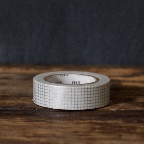 silver graph paper print MT Brand Japanese washi tape roll