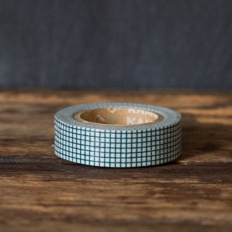 teal graph paper print MT Brand Japanese washi tape roll