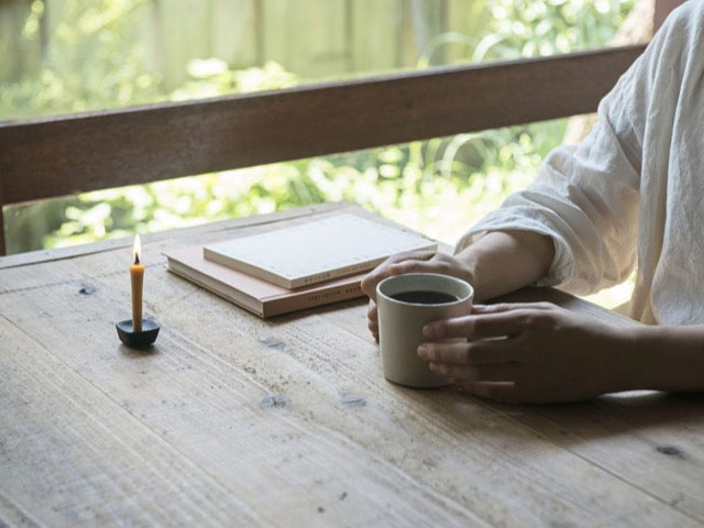 black solid casted iron Takazawa Candle Koma candle stand