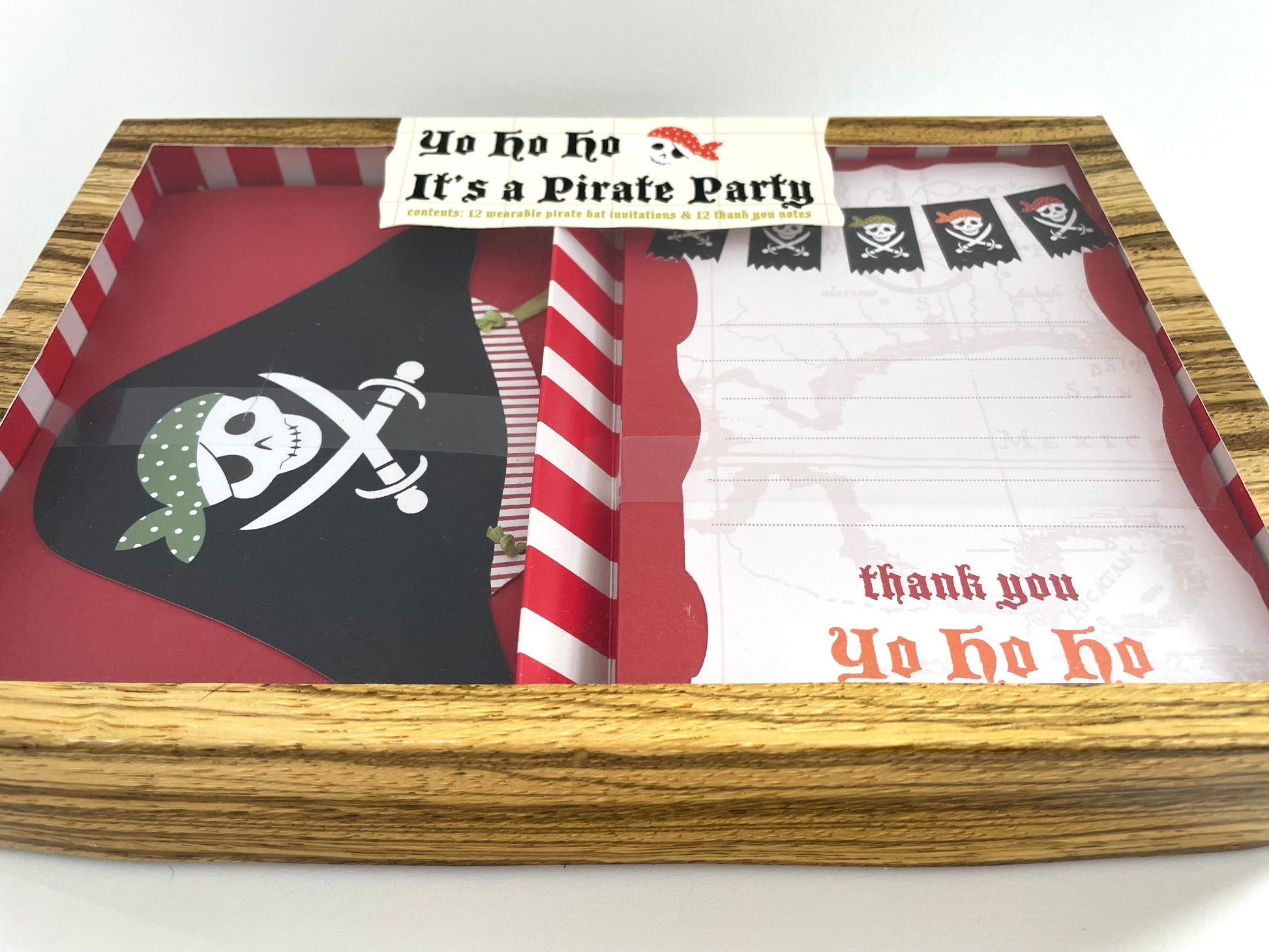 Meri Meri pirate party themed invitation and thank you set