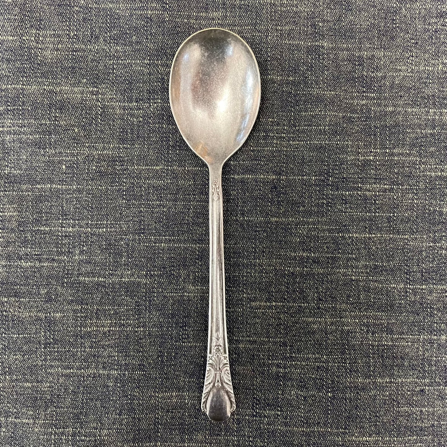 antique silver sugar spoon for serving or prop photography