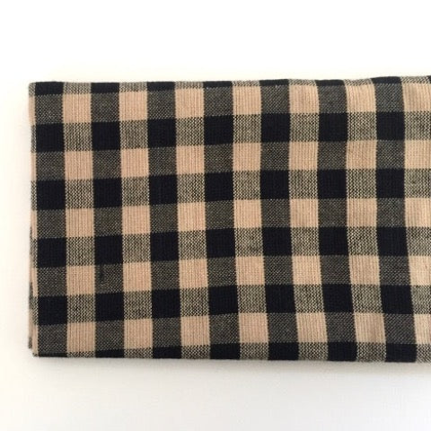 black and tan gingham check 100 percent cotton farmhouse kitchen utilitarian towel
