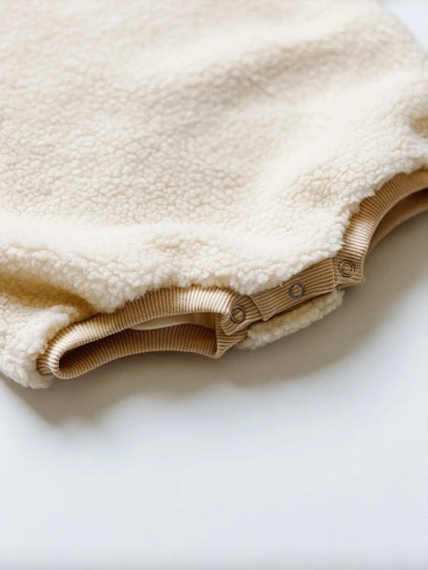 Orcas Lucille sherpa sweatshirt romper onesie