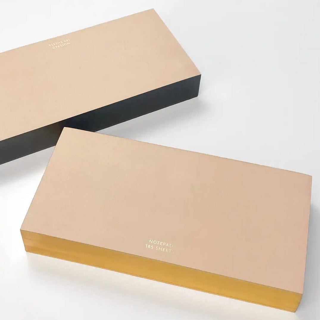 desk note pads - blush w/ gold edge