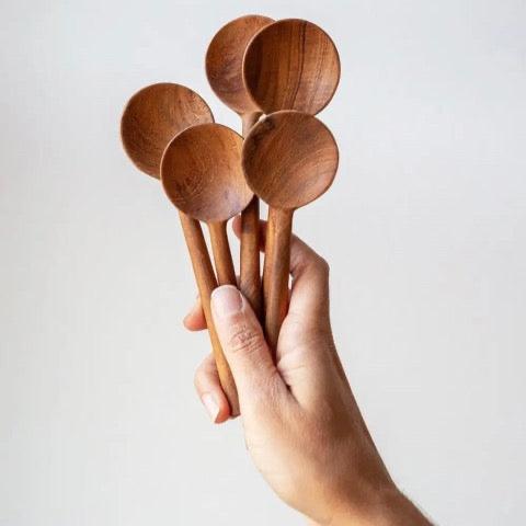 ecologically harvested reclaimed teak wood handmade spoons