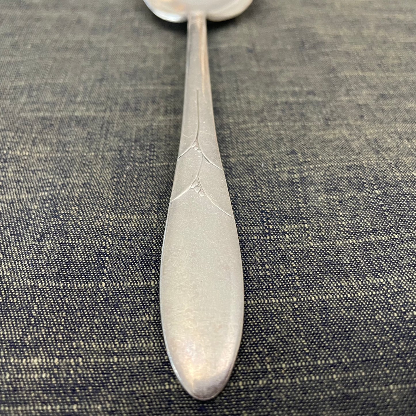 antique silver serving spoon or prop photography