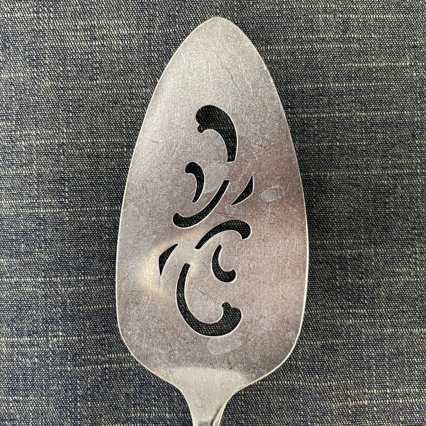 antique silver pie or cake server for serving or prop photography