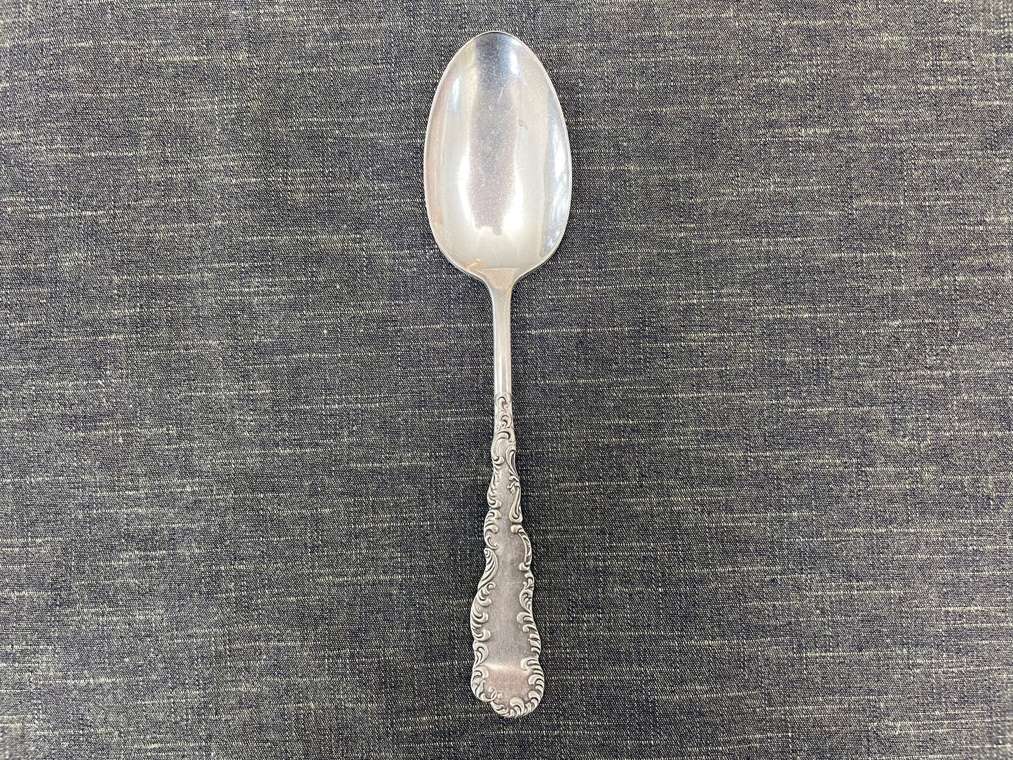 antique silver serving spoon or prop photography