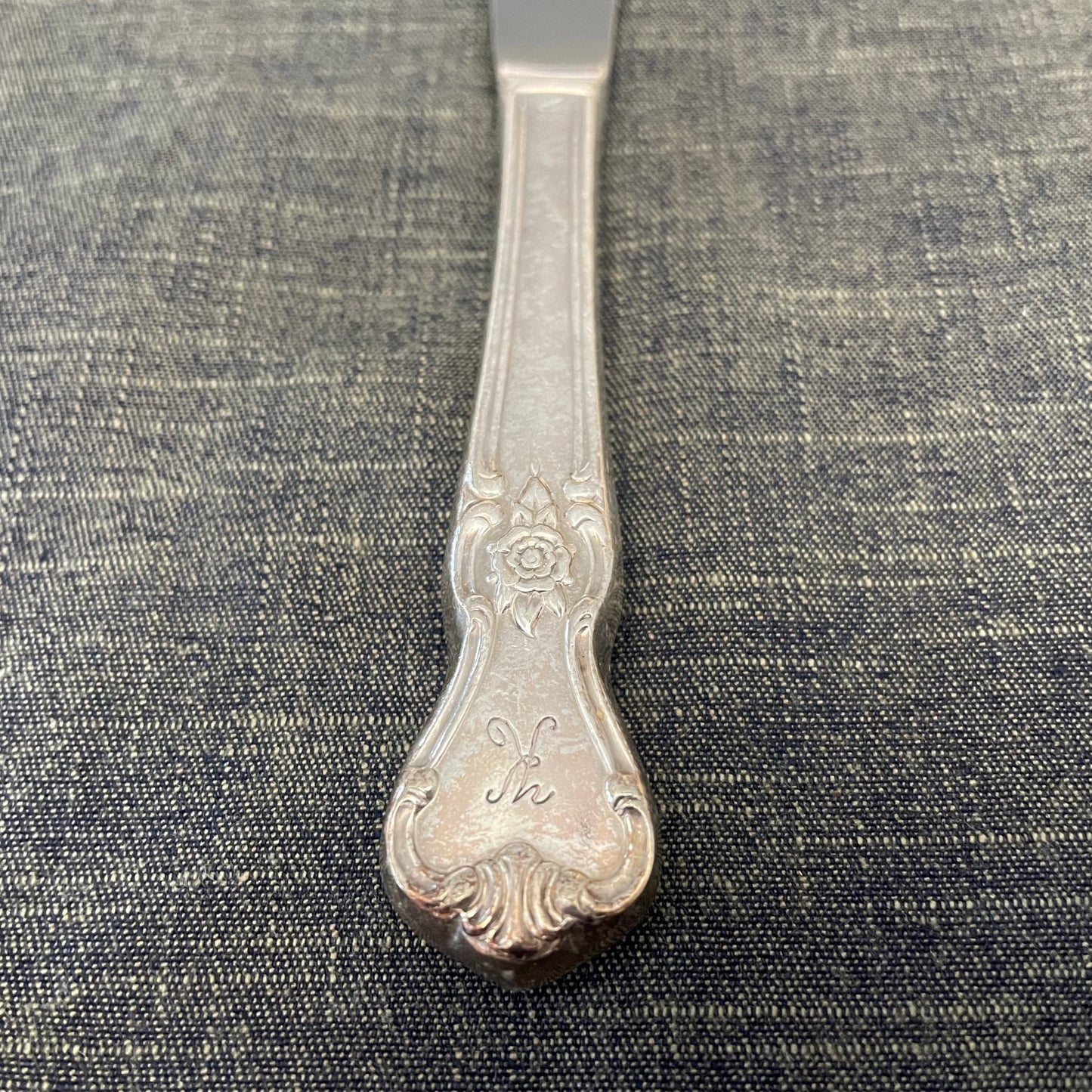 antique silver plate knife