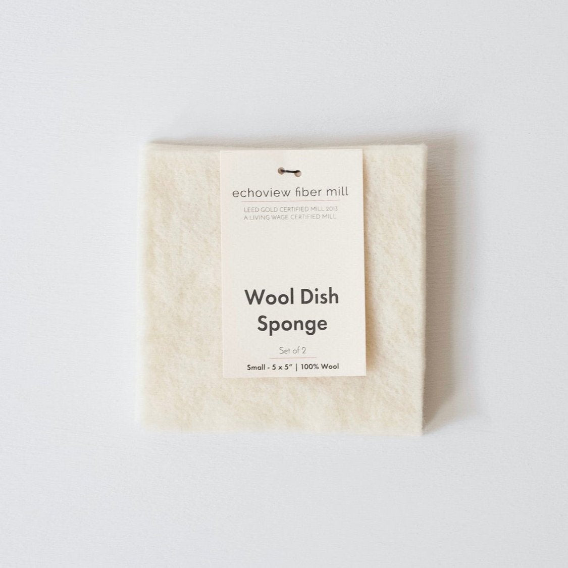 natural Echoview Fiber Mill wool dish sponge set of 2