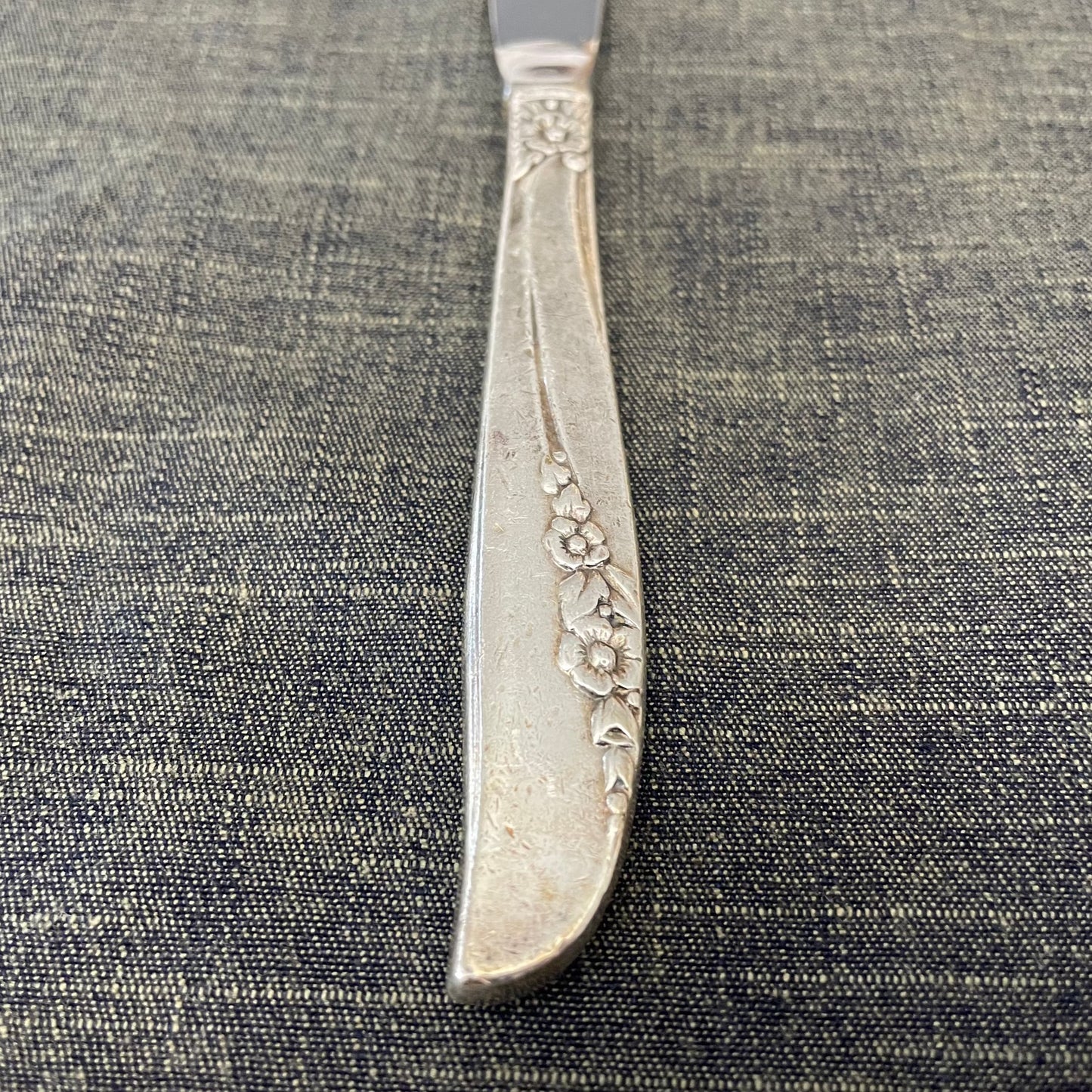antique silver plate knife
