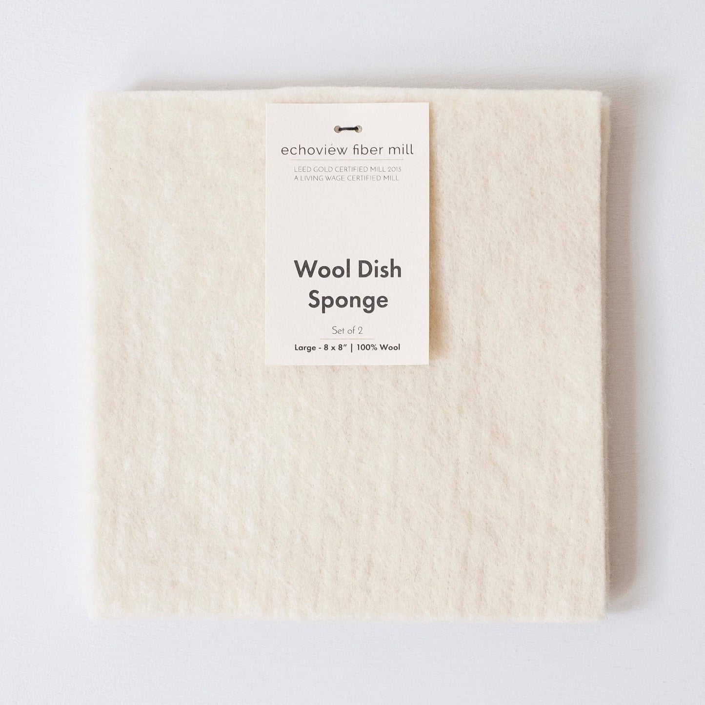 natural Echoview Fiber Mill wool dish sponge set of 2