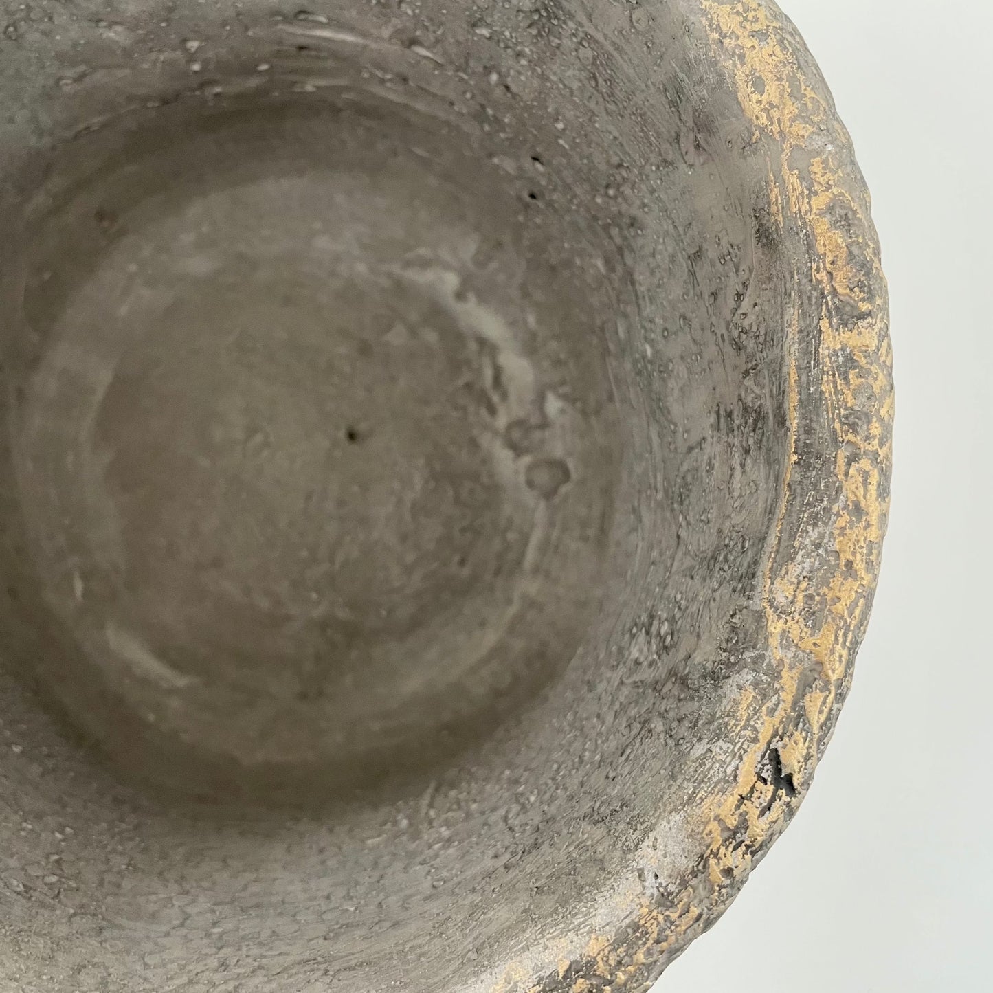 gold metallic finished faux basket cement garden pot planter interior