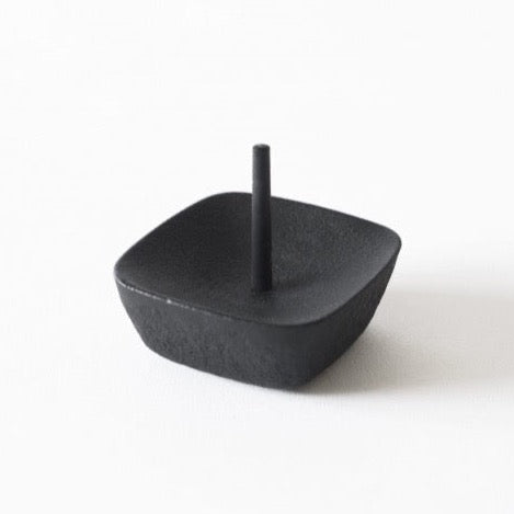 black solid casted iron Takazawa Candle Koma candle stand