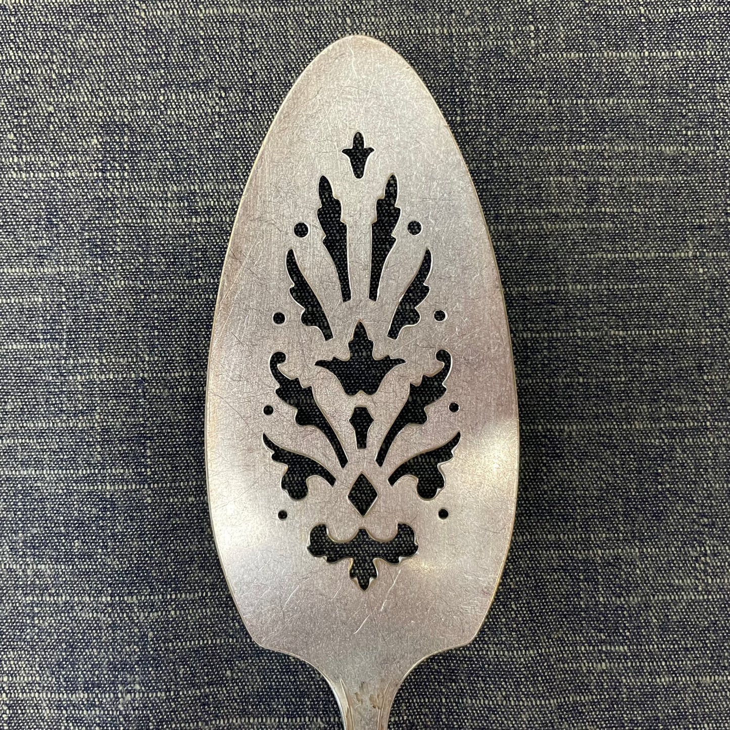 antique silver pie or cake server for serving or prop photography