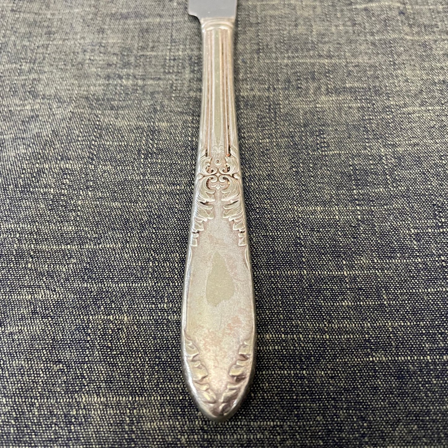 antique silver plate knife