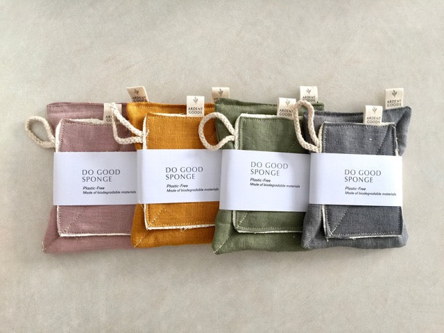 Ardent Goods handmade loofah and linen eco sustainable sponge set