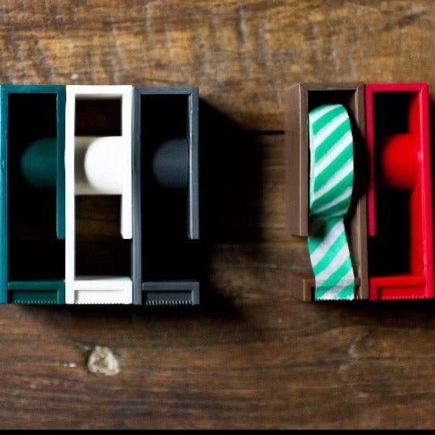 Japanese single washi tape dispenser in an assortment of colors