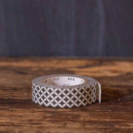 MT Brand black graphic diamond circle print Japanese washi masking tape roll