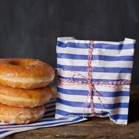 rainbow striped paper bags to package treats