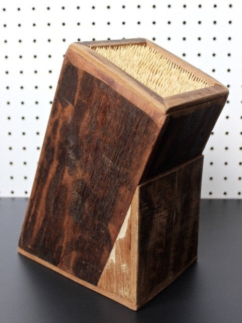 reclaimed wood knife holder utilitarian kitchen utensils