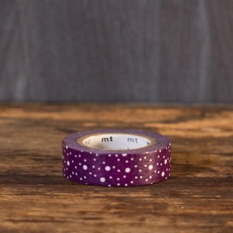 MT Brand purple polka dot print Japanese washi masking tape roll
