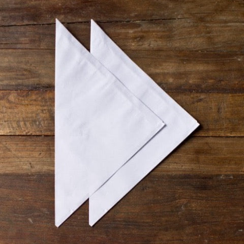 solid white paper party cones for holding popcorn or treats