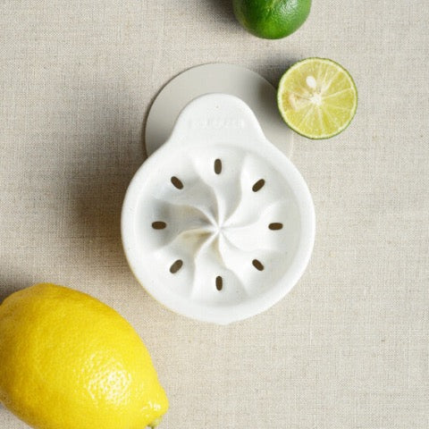 white porcelain ceramic Japanese citrus lemon and lime juicer