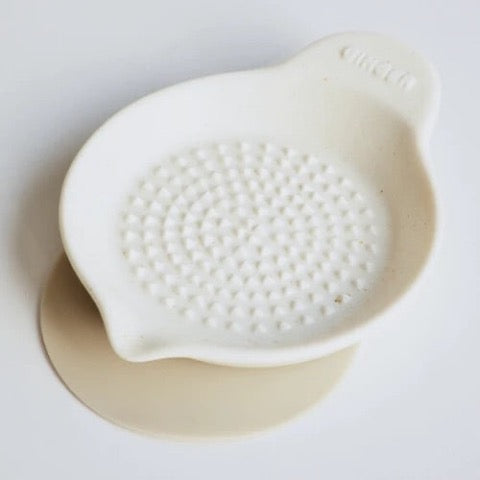 white porcelain ceramic Japanese ginger grater