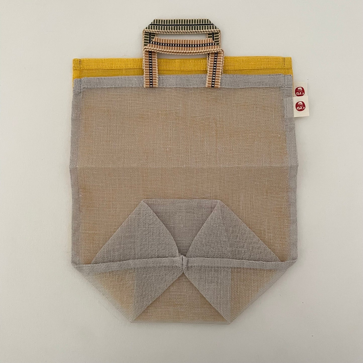 100% cotton net produce bags with handle - medium